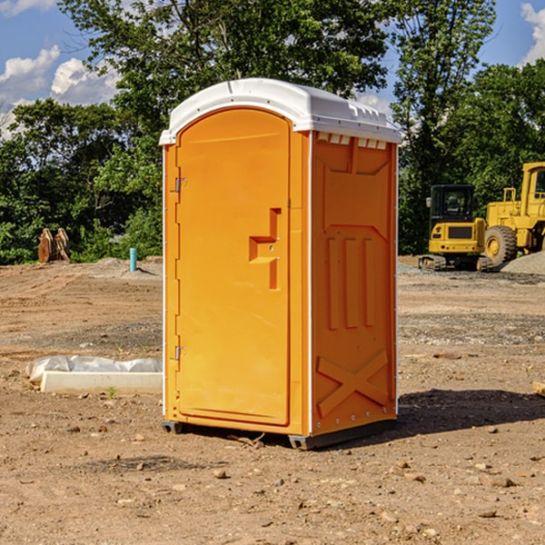 how often are the portable toilets cleaned and serviced during a rental period in Randolph Center